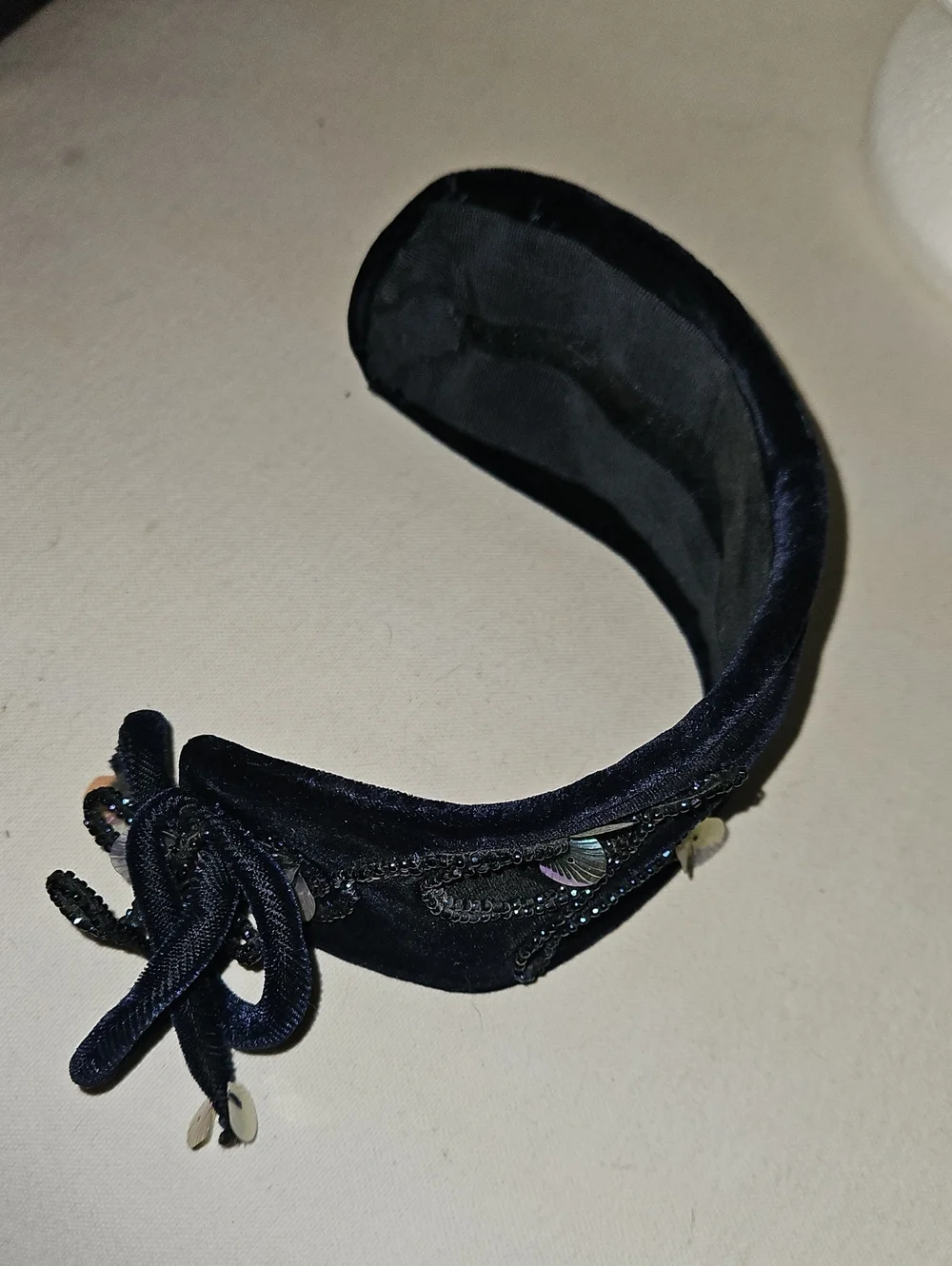 1950s Vintage Navy Blue Head Piece